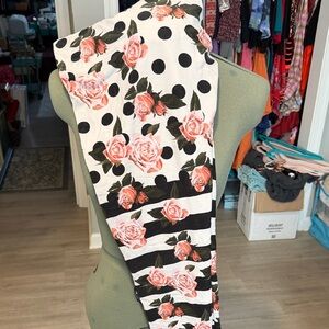 LuLaRoe Floral and Polka Dot TC Leggings
